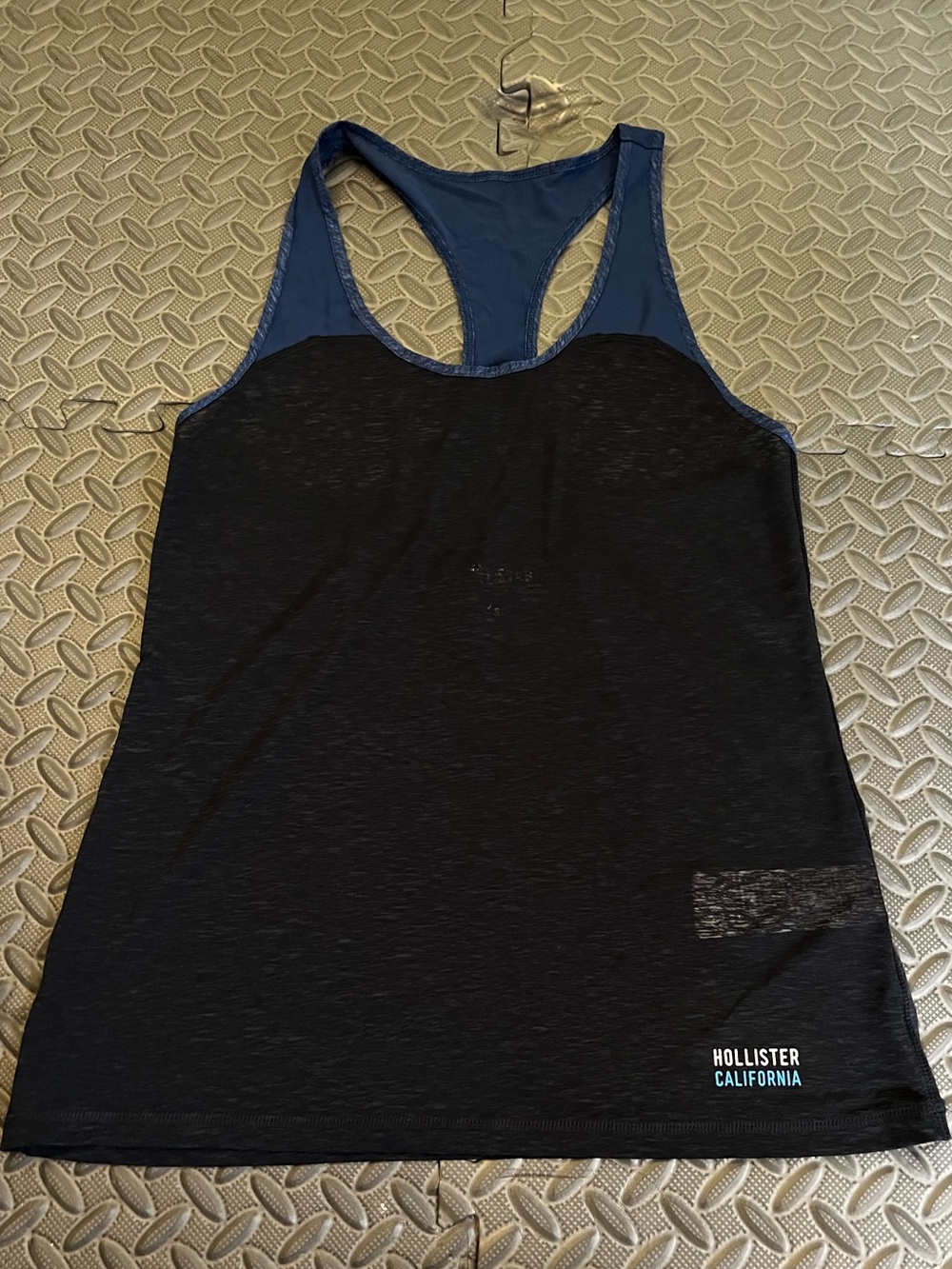 Hollister Black & Blue Sport Tank Top | Y2K Activewear